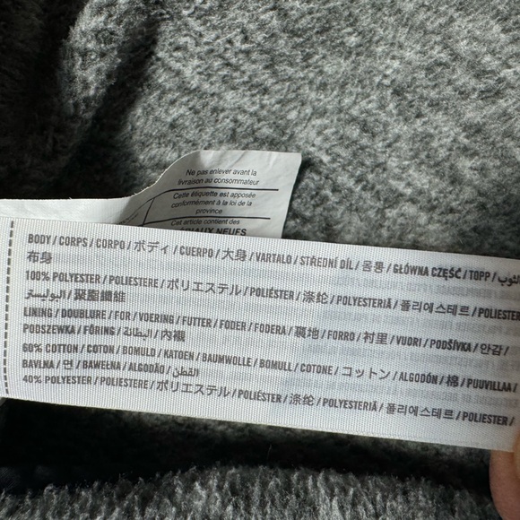 Abercrombie & Fitch Women Quilted Asymmetric Snap Button Fleece Pullover gray S - Picture 13 of 14